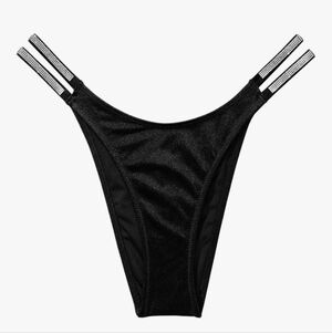 Black Strappy Bikini Bottom